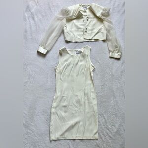 NWOT Perceptions Cream Blazer and Dress